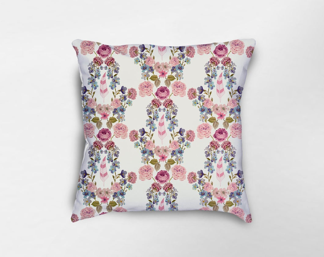 Boho Floral Pattern Pillow