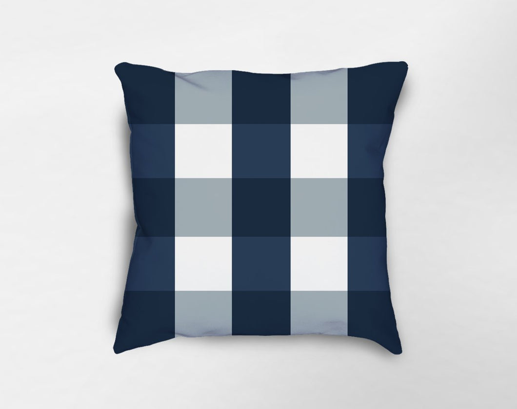 Buffalo Plaid Pillow - Blue