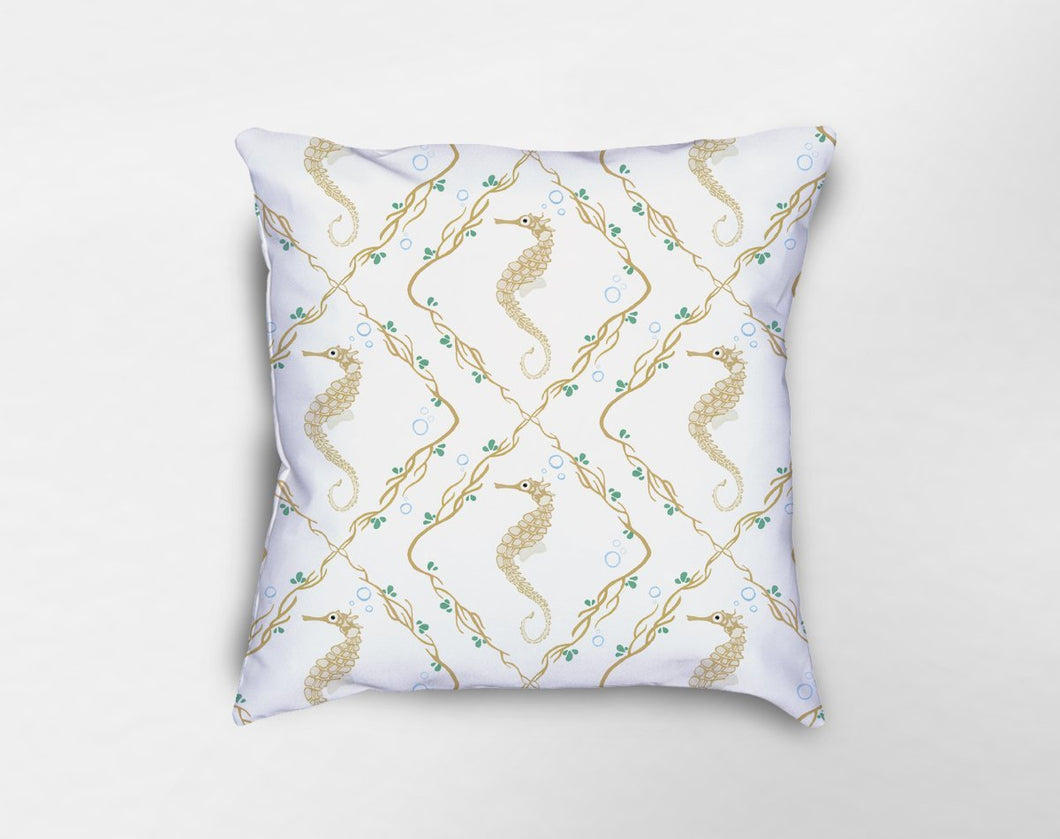 Coastal Seahorse Pillow