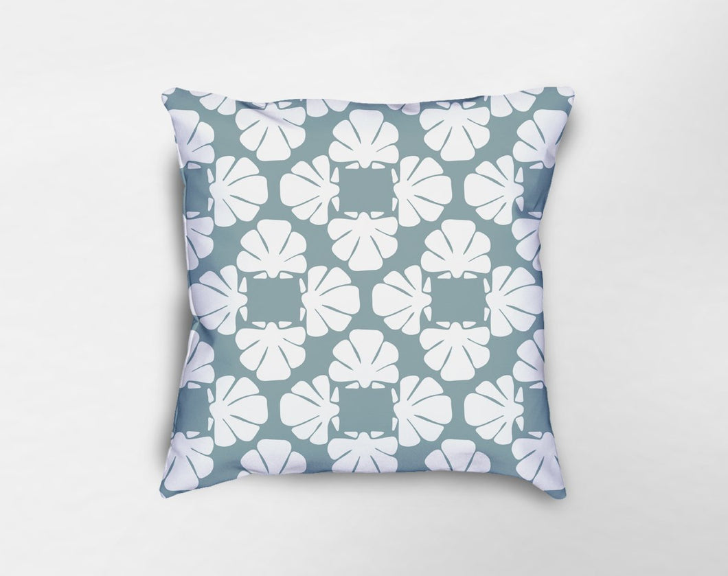 Coastal Seashell Pattern Pillow