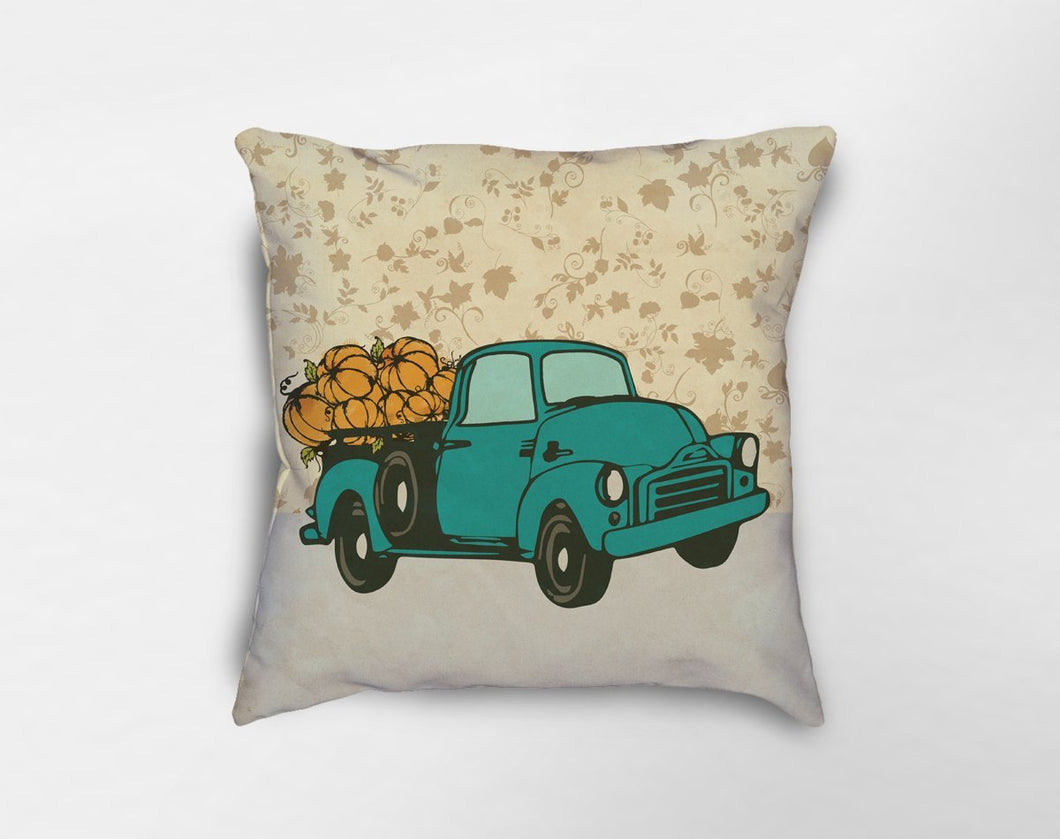 Fall Pumpkin Truck Pillow