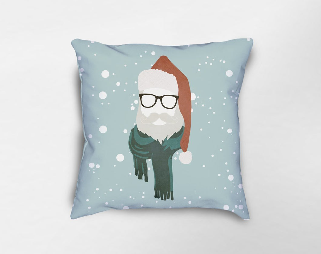 Hipster Santa Pillow