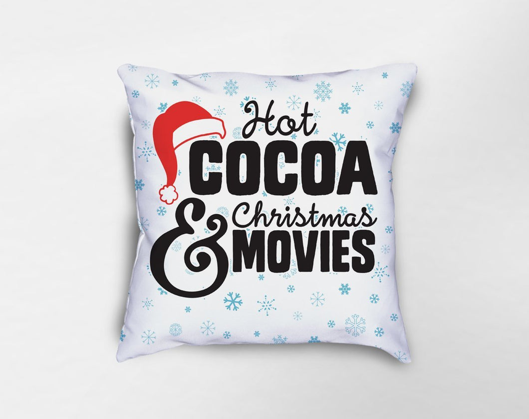Hot Cocoa & Christmas Movies Pillow