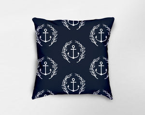 Nautical Anchor Pattern Pillow