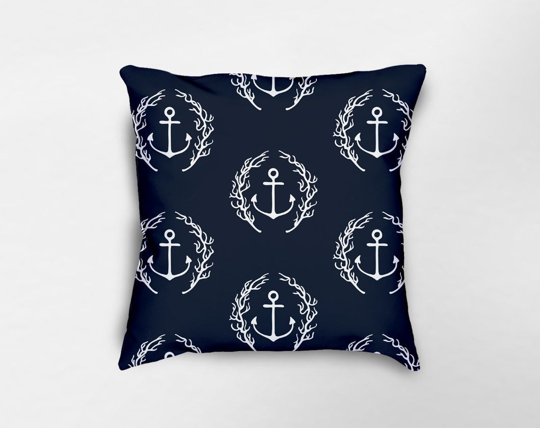 Nautical Anchor Pattern Pillow