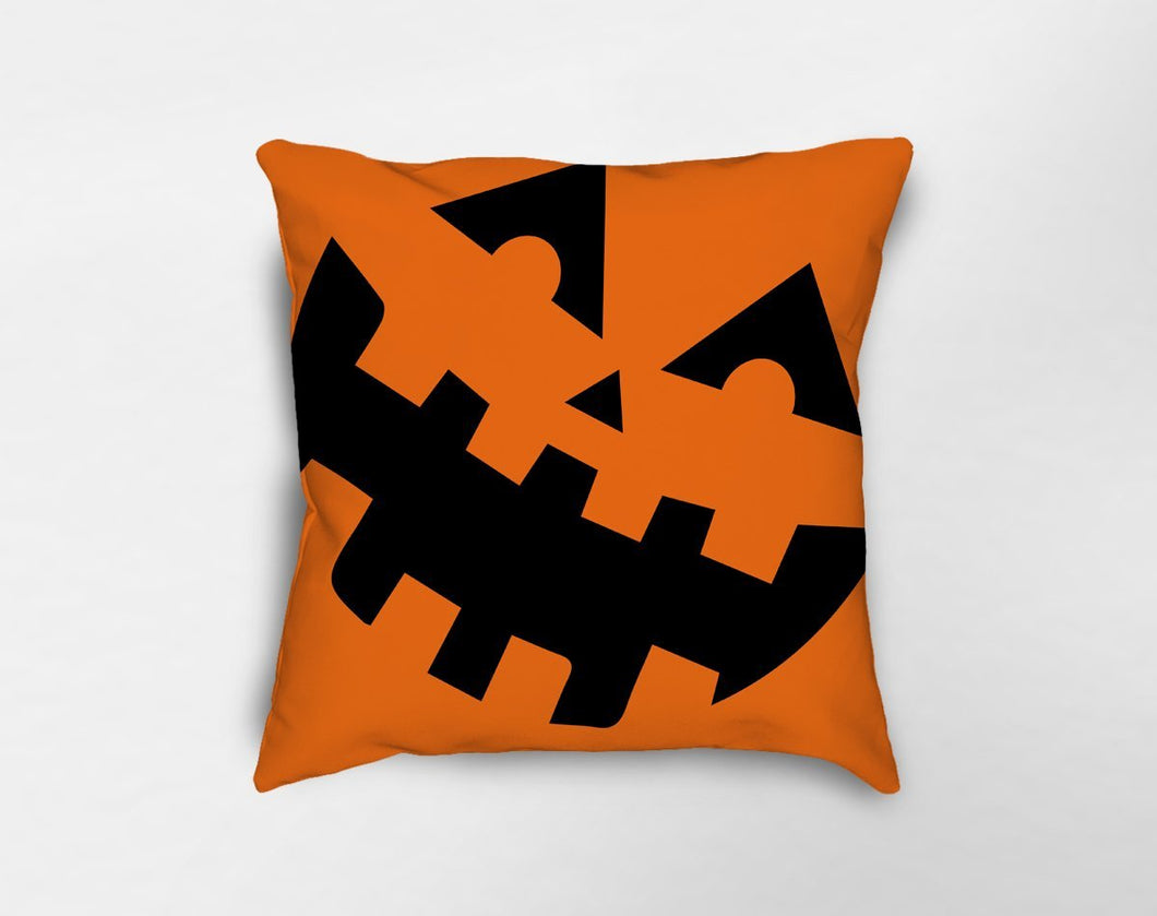 Pumpkin Jack O' Lantern Halloween Pillow