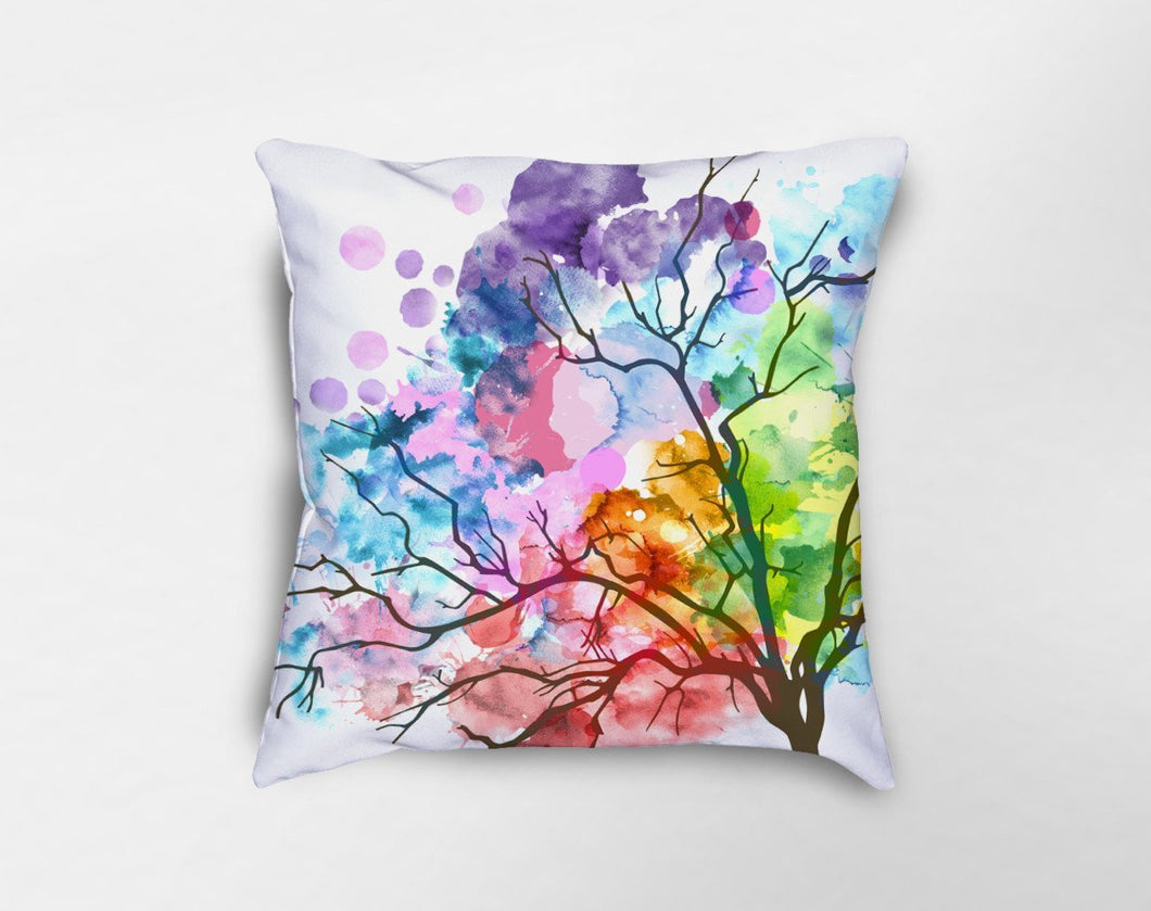 Watercolor Tree Pillow